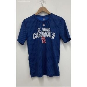 Kid's Majestic Blue Athletic Material St. Louis Cardinals T-shirt - Size XL (18)